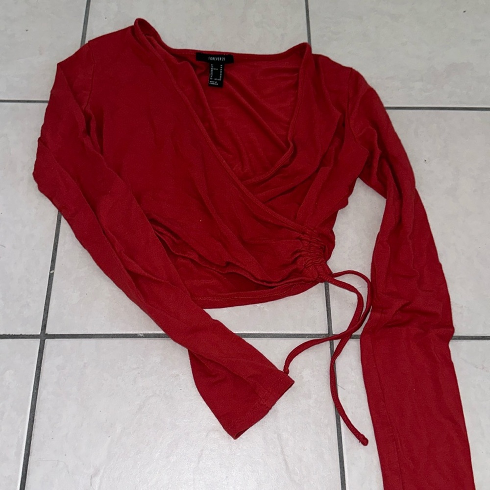 Forever 21 red long sleeve shirt
